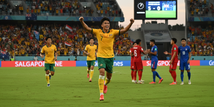 Australia advance to ASEAN U17 semifinals as Singapore rout Brunei 5-0
