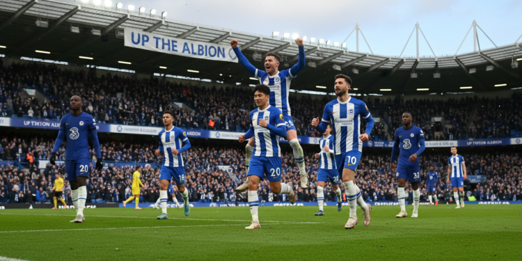 Brighton beat Chelsea 3-0 to replace Blues in Premier League top six