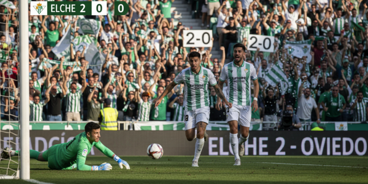 Elche Lead Real Oviedo 2-0 at Halftime After Bigas and Villar Goals