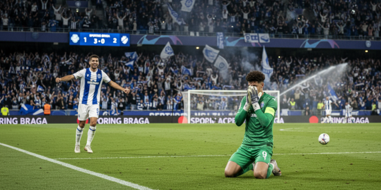 Noah Atubolu error hands Sporting Braga Europa League lead