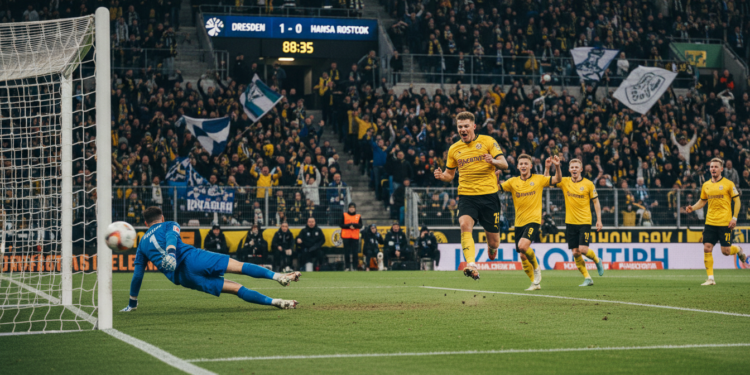 Dynamo Dresden climb to 12th after Vincent Vermeij's 1-0 winner