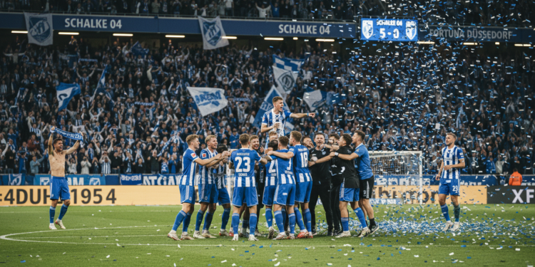 Schalke 04 secure Bundesliga promotion after fifth straight win over Düsseldorf