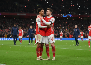 Arsenal teen Myles Lewis-Skelly hailed by Declan Rice after Champions League display