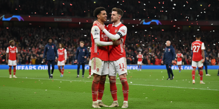 Arsenal teen Myles Lewis-Skelly hailed by Declan Rice after Champions League display