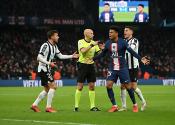 Champions League handball rule sparks outrage after Mendes avoids second yellow