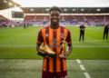 Tawanda Maswanhise wins Motherwell Golden Boot and Young Player awards