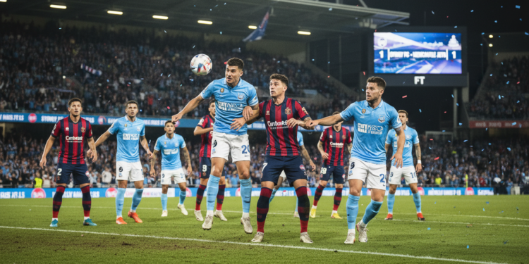 Sydney FC and Newcastle Jets draw 1-1 in A-League semi-final first leg