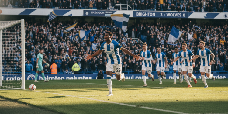 Yankuba Minteh propels Brighton to 3-0 Premier League win over Wolves