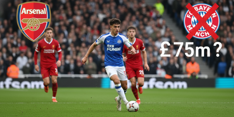 Anthony Gordon draws Liverpool and Arsenal interest as Bayern balk at £75m price