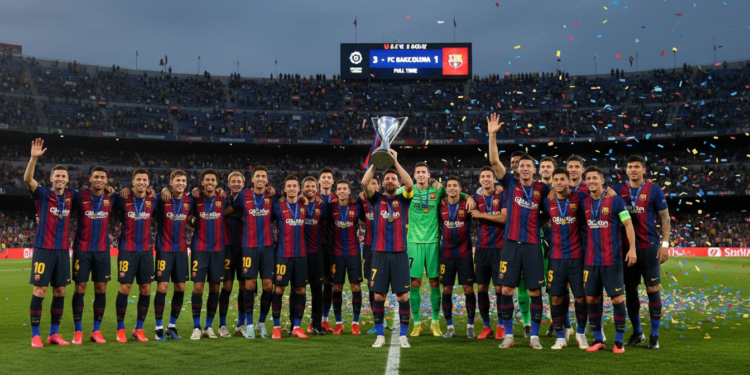 Barcelona celebrate LaLiga title despite 3-1 defeat at Valencia as Lewandowski bids farewell