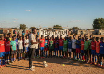 Soccer coach Lundi Potelwa launches Mfengu Nation, coaches 50 Motherwell youths
