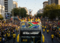 Mamelodi Sundowns parade TotalEnergies CAF Champions League trophy through Pretoria