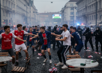 Champions League final: Budapest police investigate footage to identify fighting Arsenal and PSG supporters