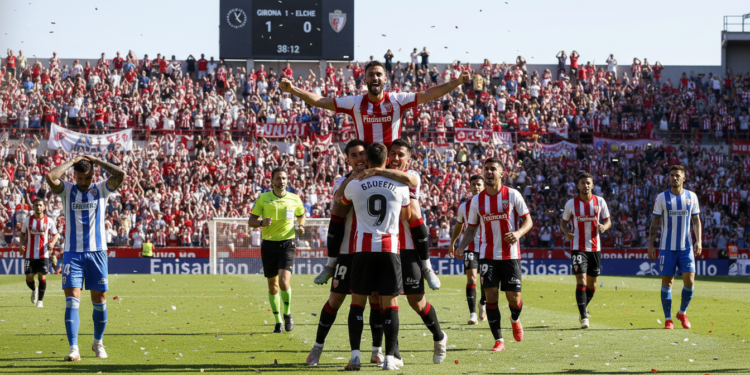 Girona take lead over Elche in LaLiga after Álvaro Rodríguez 38th-minute goal