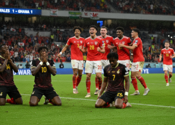 Ghana denied victory by Lewis Koumas stoppage-time equaliser in Cardiff