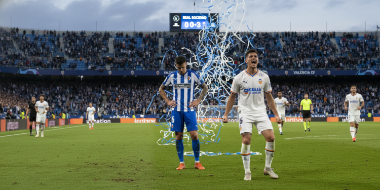 Valencia spoil Aritz Elustondo farewell at Anoeta with Hugo Duro strike
