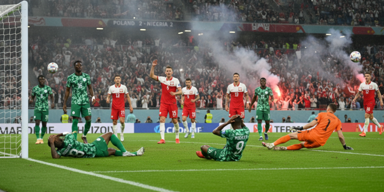 Super Eagles denied victory as Poland rescues dramatic 2-2 draw