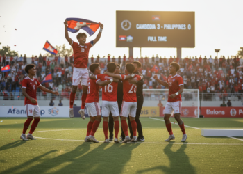 Cambodia U19 beat Philippines 3-0 to claim first Group C win