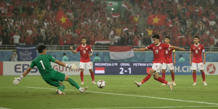 Indonesia U19 secures Group A title with Florasta penalty winner over Vietnam