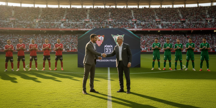 Sevilla confirms July 23 2026 preseason friendly against Cordoba at Nuevo Arcángel
