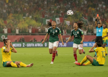 Mexico beat South Africa 2-0 in World Cup opener as Bafana reduced to nine