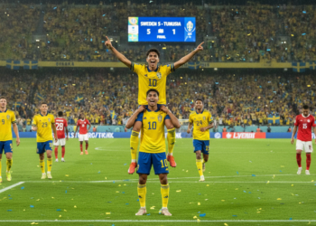 Sweden routs Tunisia 5-1 in World Cup opener as Ayari stars