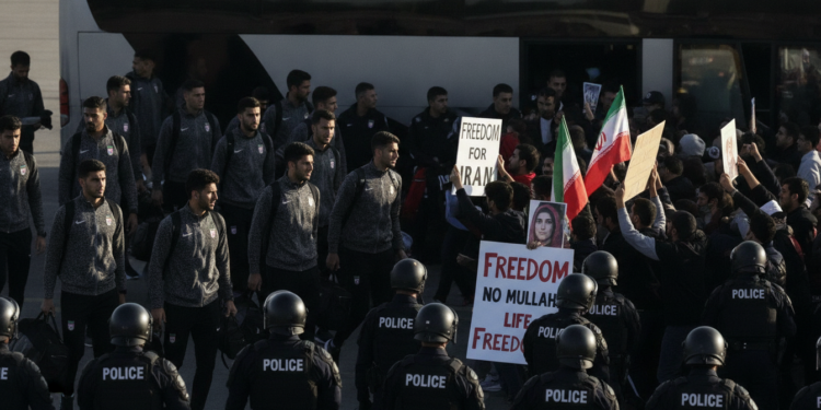 Iran faces Los Angeles protests as team arrives for 2026 World Cup