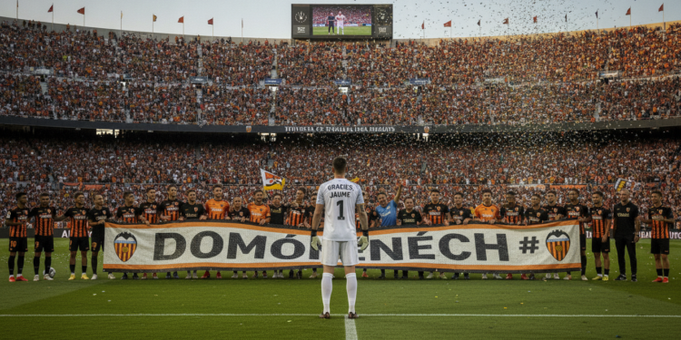 Jaume Doménech honored by Valencia in Mestalla tribute after retirement