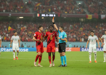 Belgium held to 0-0 by Iran after Ngoy sent off
