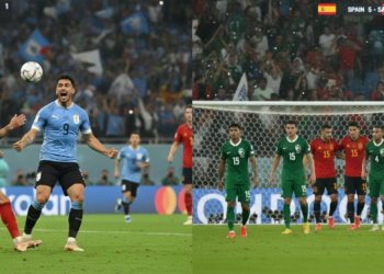 Uruguay equalizer salvages draw as Spain routs Saudi Arabia at World Cup