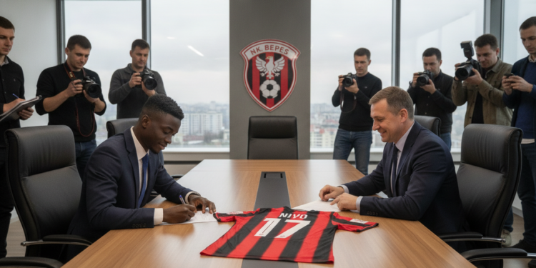 David Niyo signs for NK Veres Rivne ahead of Ukrainian Premier League