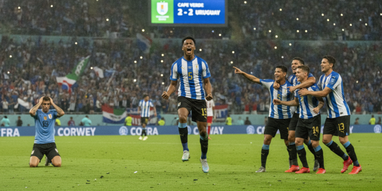 Cape Verde force 2-2 draw with Uruguay to boost knockout hopes