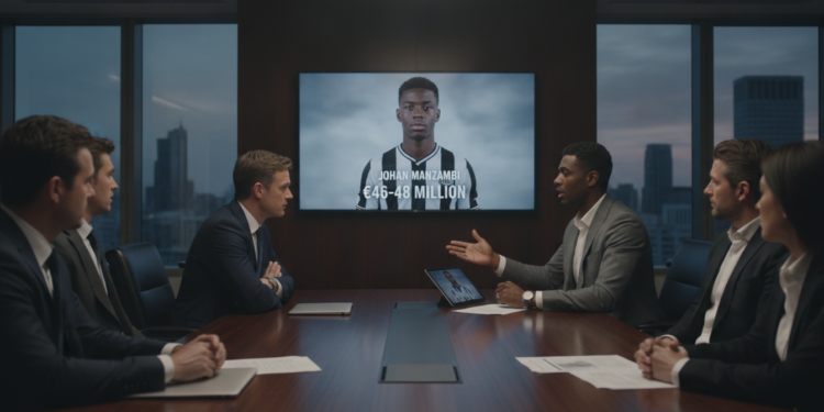 Newcastle United considering €46–48m move for Johan Manzambi