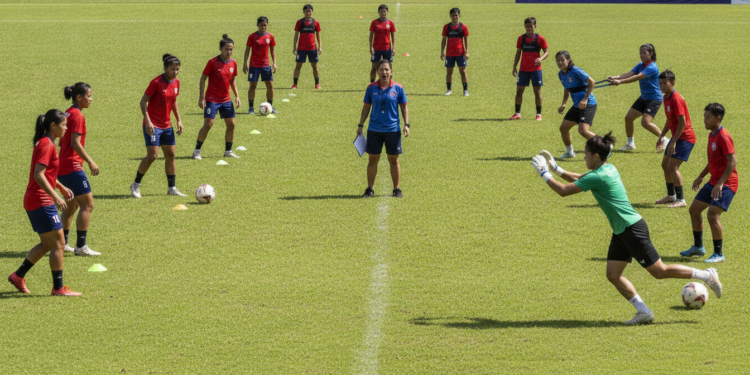 Cambodia women's national team intensifies training ahead of AFF Women's Cup opener