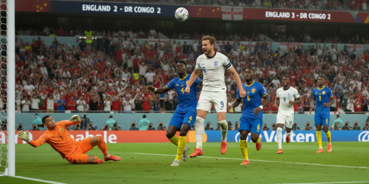 DR Congo nearly stuns England before Kane's late double