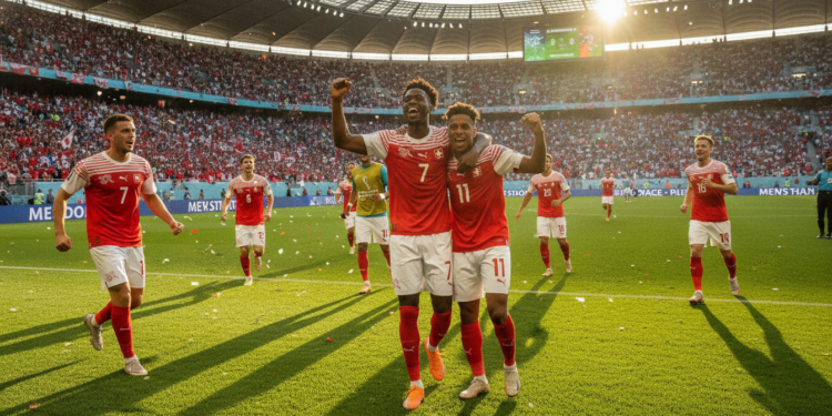 Switzerland reach World Cup last 16 as Embolo and Ndoye strike