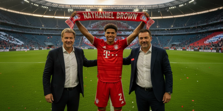 Bayern Munich confirm €55m signing of Nathaniel Brown from Eintracht Frankfurt
