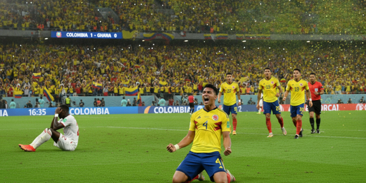 Colombia advances to Round of 16 after Arias early strike stuns Ghana