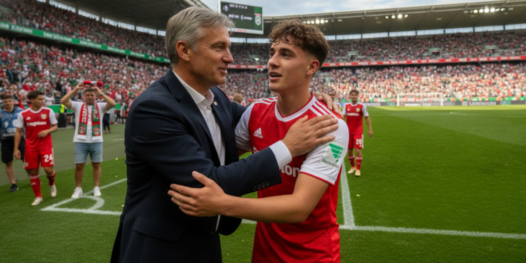 Noahkai Banks hailed by FC Augsburg director as future top centre-back