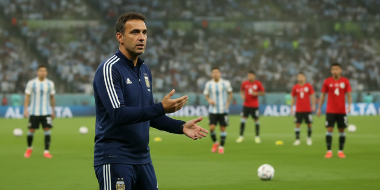 Argentina coach Scaloni dismisses pressure as defending champions face Egypt