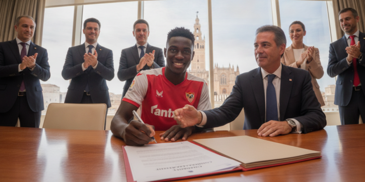 Sevilla signs Ghana U19 international Emmanuel Abrokwa pending visa