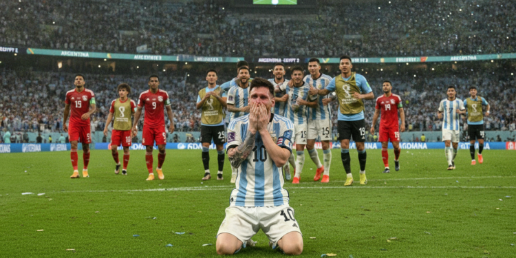 Argentina stages 3-2 World Cup comeback over Egypt as Messi weeps