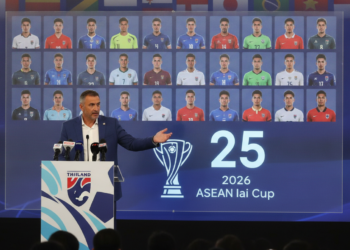 Thailand coach Anthony Hudson announces 25-man squad for 2026 ASEAN Hyundai Cup