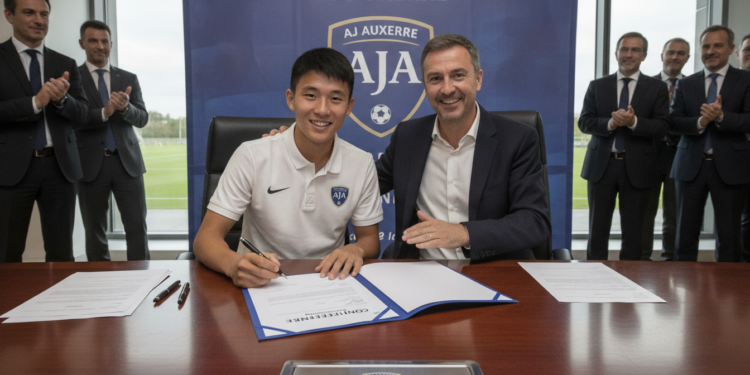 18-year-old Wei Xiangxin signs five-year contract with AJ Auxerre