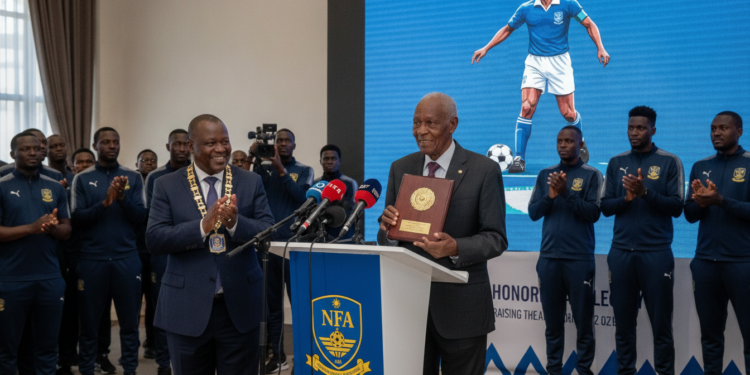 Namibian legend Oscar Mengo honoured by NFA, urges clubs to raise salaries