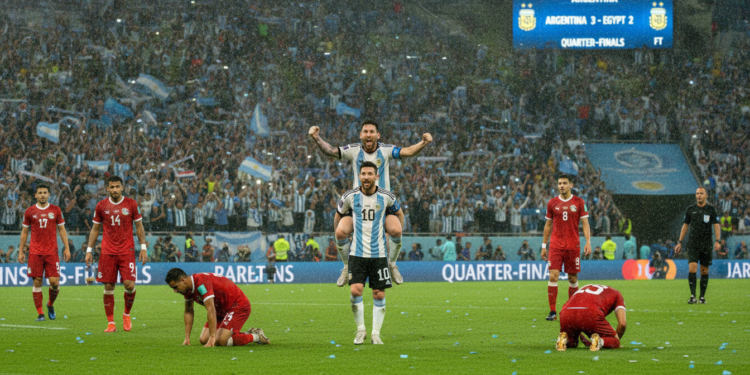 Argentina complete dramatic comeback to beat Egypt and reach World Cup quarter-finals