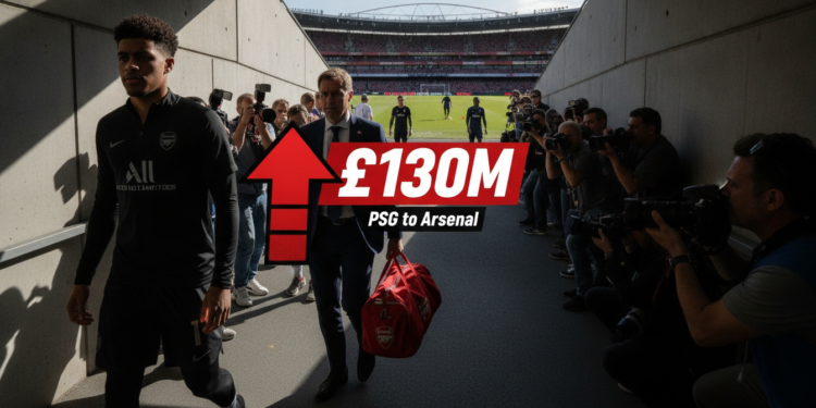 Arsenal set to pursue Bradley Barcola from PSG in £130m move