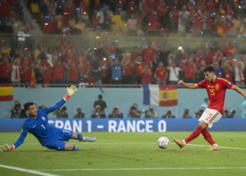 Spain reach World Cup final as Oyarzabal penalty sinks France