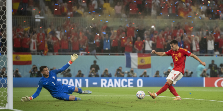 Spain reach World Cup final as Oyarzabal penalty sinks France