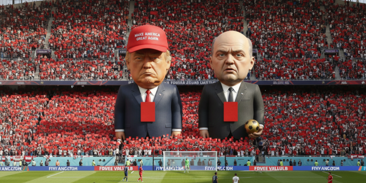 Fans Stage Red Card Protest Against Trump and Infantino at Cup Final